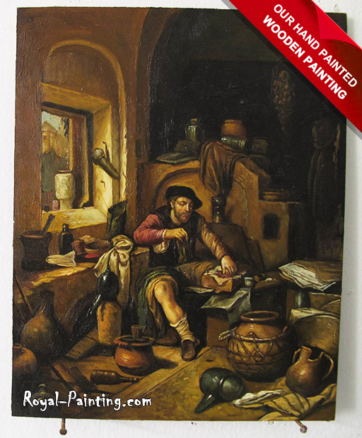 Hand Painted Painting On Wood : Wooden Painting,Man